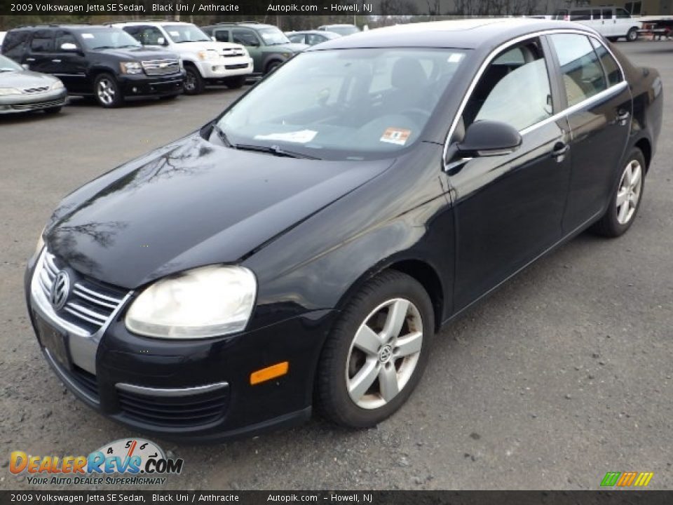 2009 Volkswagen Jetta SE Sedan Black Uni / Anthracite Photo #1