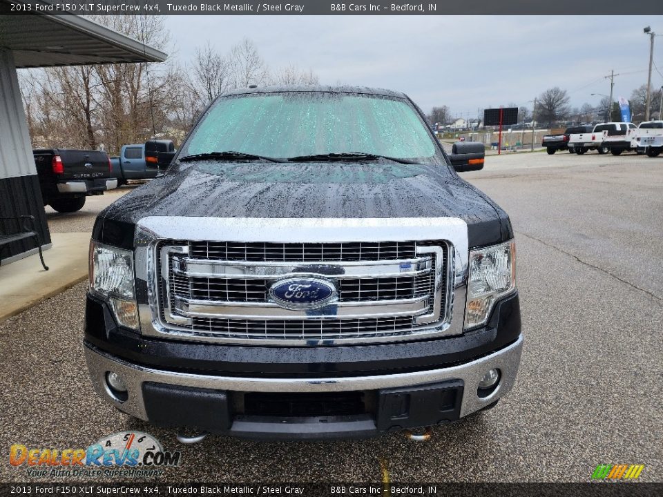 2013 Ford F150 XLT SuperCrew 4x4 Tuxedo Black Metallic / Steel Gray Photo #10