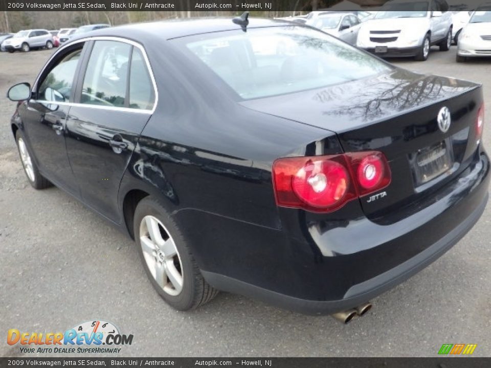 2009 Volkswagen Jetta SE Sedan Black Uni / Anthracite Photo #4