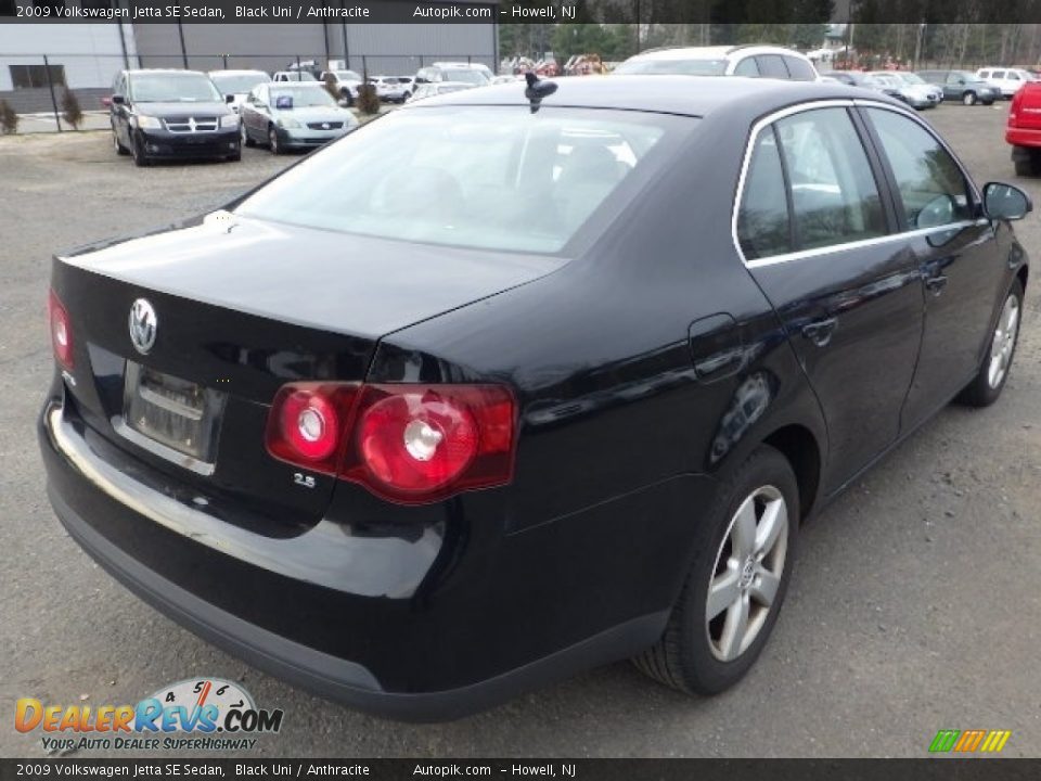 2009 Volkswagen Jetta SE Sedan Black Uni / Anthracite Photo #6