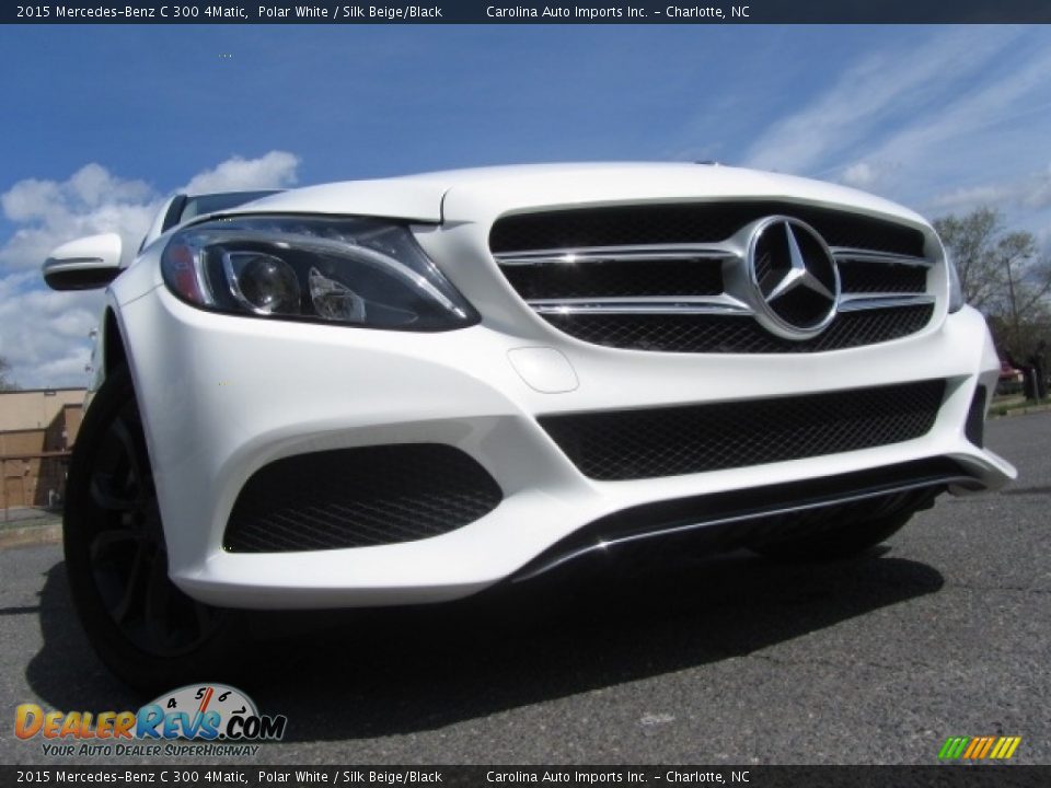 2015 Mercedes-Benz C 300 4Matic Polar White / Silk Beige/Black Photo #2