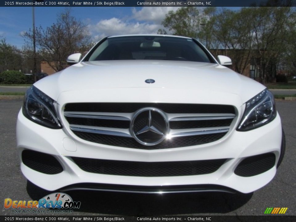 2015 Mercedes-Benz C 300 4Matic Polar White / Silk Beige/Black Photo #4