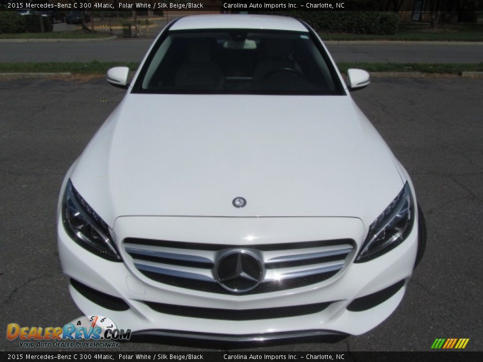 2015 Mercedes-Benz C 300 4Matic Polar White / Silk Beige/Black Photo #5