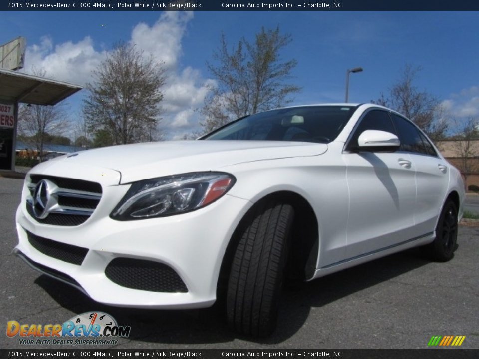 2015 Mercedes-Benz C 300 4Matic Polar White / Silk Beige/Black Photo #6