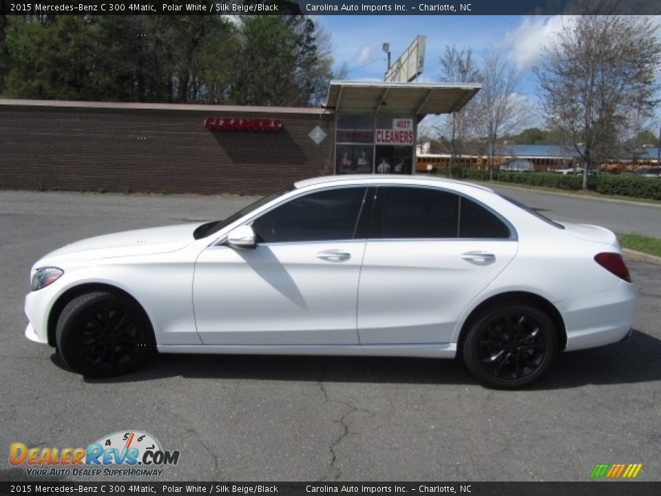 2015 Mercedes-Benz C 300 4Matic Polar White / Silk Beige/Black Photo #7