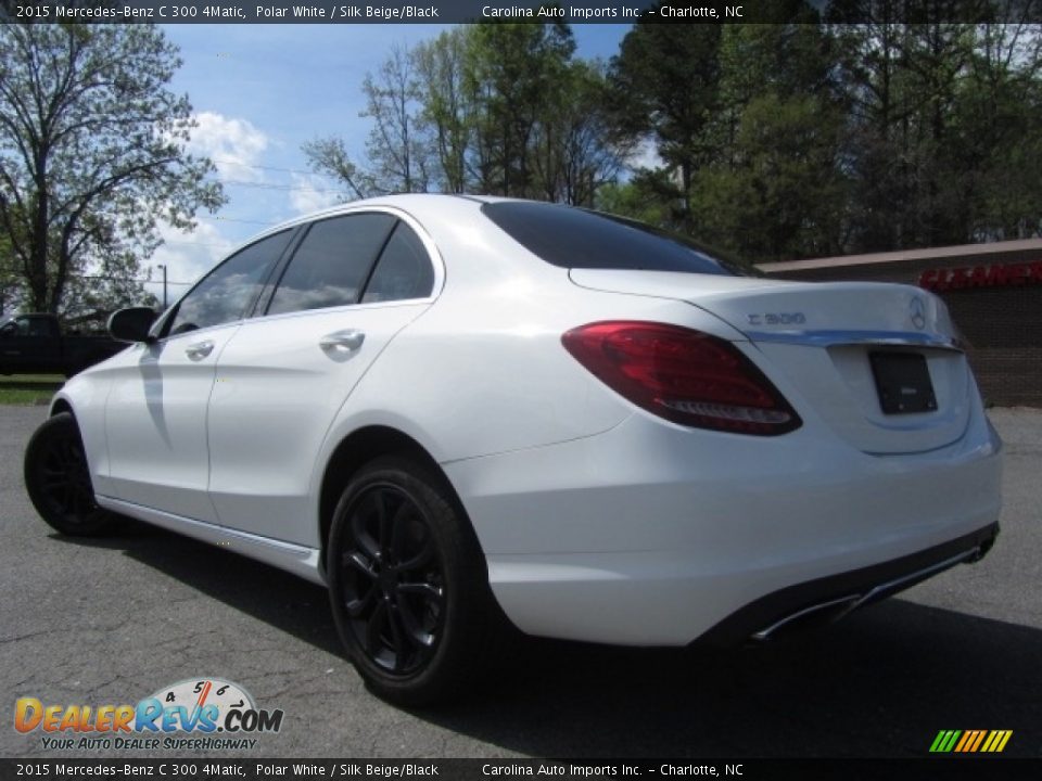 2015 Mercedes-Benz C 300 4Matic Polar White / Silk Beige/Black Photo #8