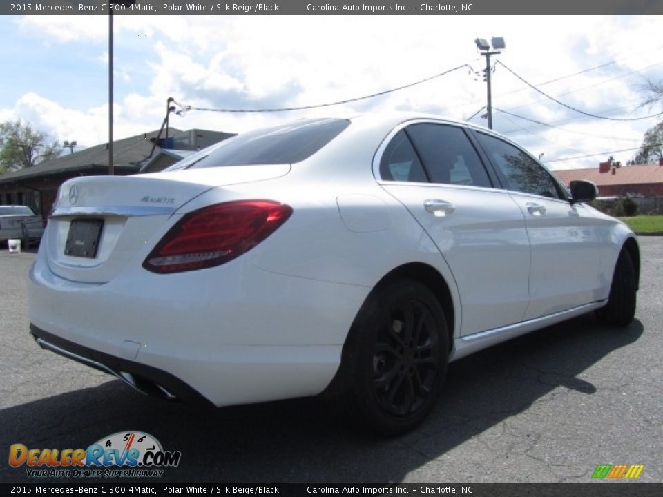 2015 Mercedes-Benz C 300 4Matic Polar White / Silk Beige/Black Photo #10