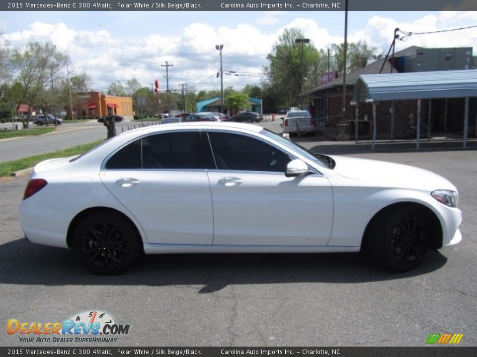 2015 Mercedes-Benz C 300 4Matic Polar White / Silk Beige/Black Photo #11