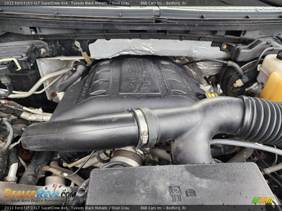2013 Ford F150 XLT SuperCrew 4x4 Tuxedo Black Metallic / Steel Gray Photo #25