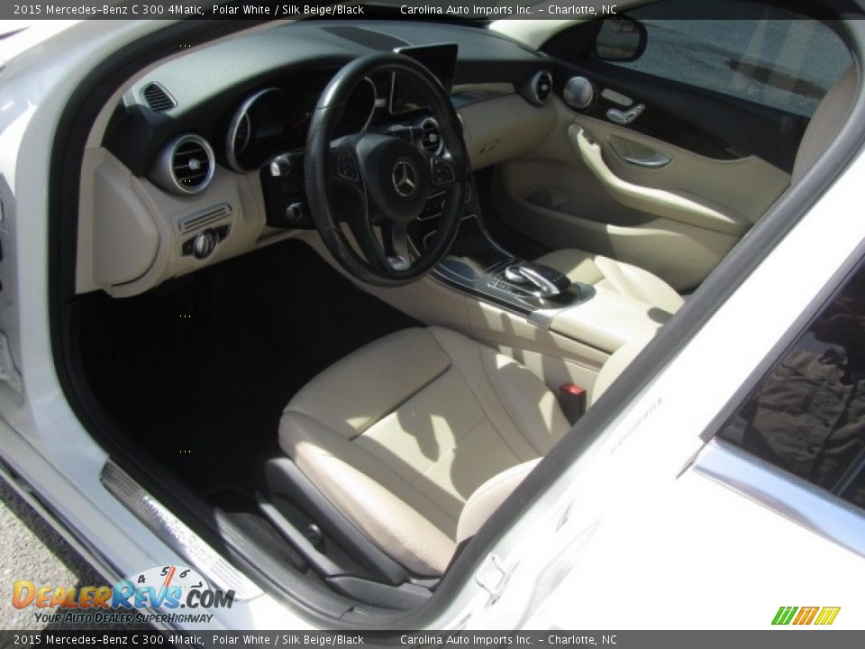 2015 Mercedes-Benz C 300 4Matic Polar White / Silk Beige/Black Photo #16