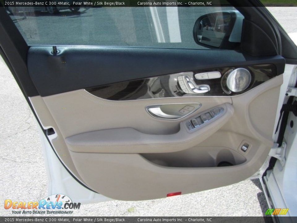 2015 Mercedes-Benz C 300 4Matic Polar White / Silk Beige/Black Photo #17