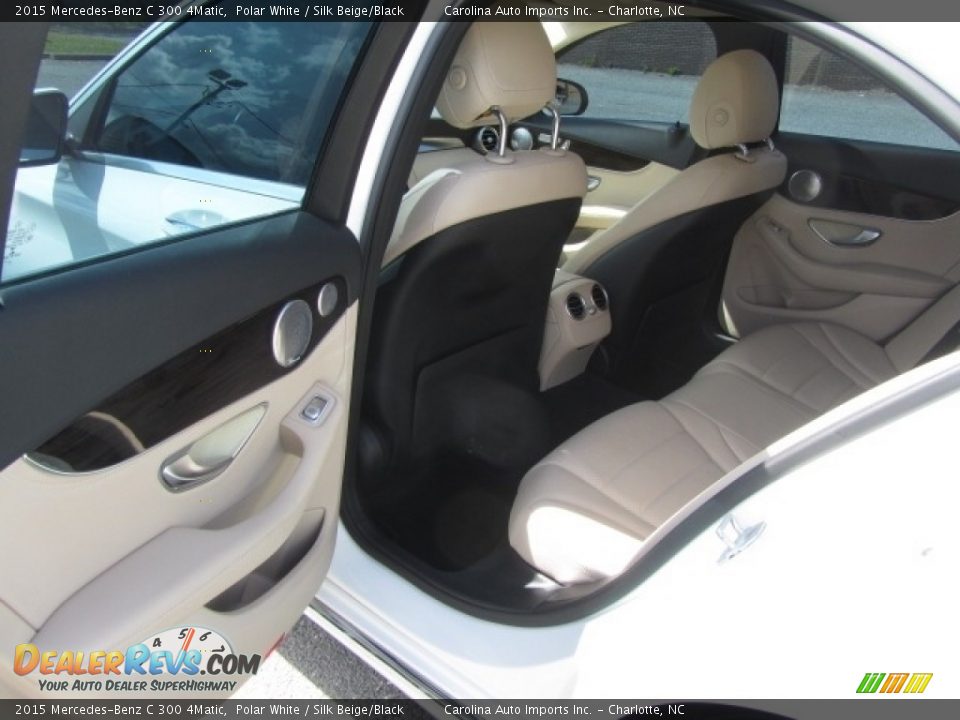 2015 Mercedes-Benz C 300 4Matic Polar White / Silk Beige/Black Photo #19