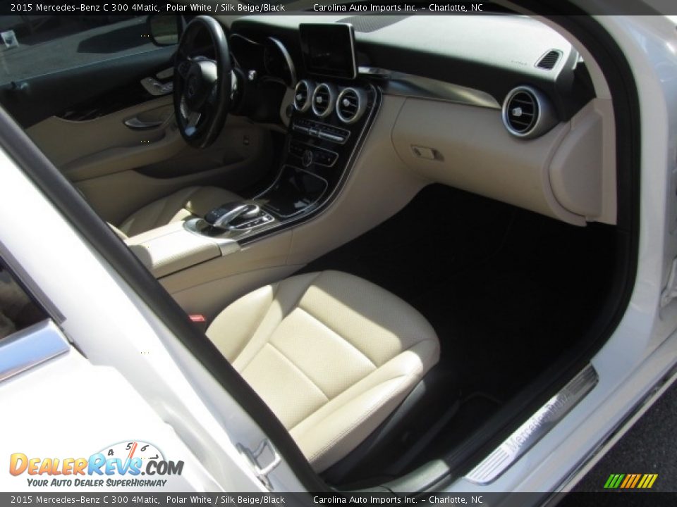 2015 Mercedes-Benz C 300 4Matic Polar White / Silk Beige/Black Photo #21