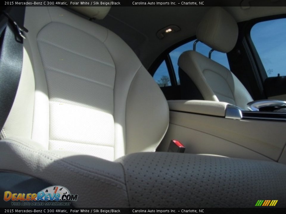 2015 Mercedes-Benz C 300 4Matic Polar White / Silk Beige/Black Photo #22