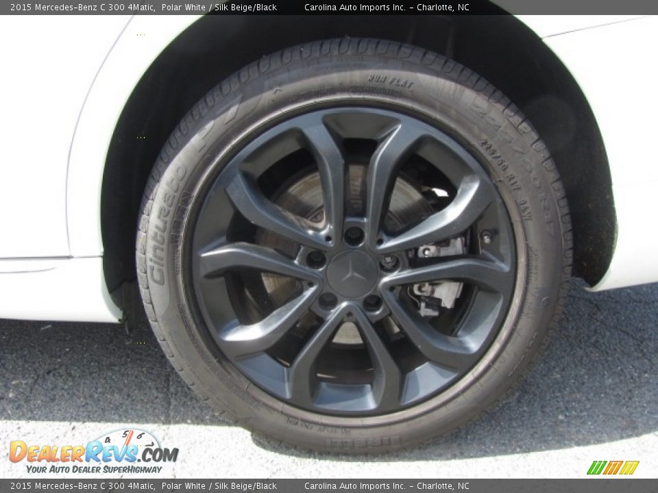 2015 Mercedes-Benz C 300 4Matic Polar White / Silk Beige/Black Photo #26