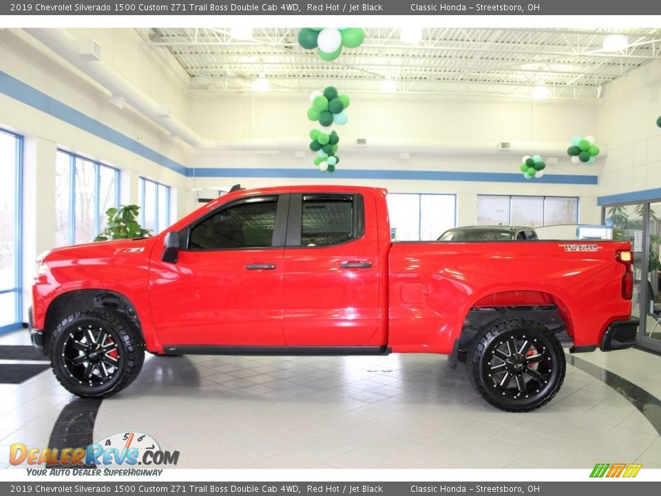 2019 Chevrolet Silverado 1500 Custom Z71 Trail Boss Double Cab 4WD Red Hot / Jet Black Photo #12