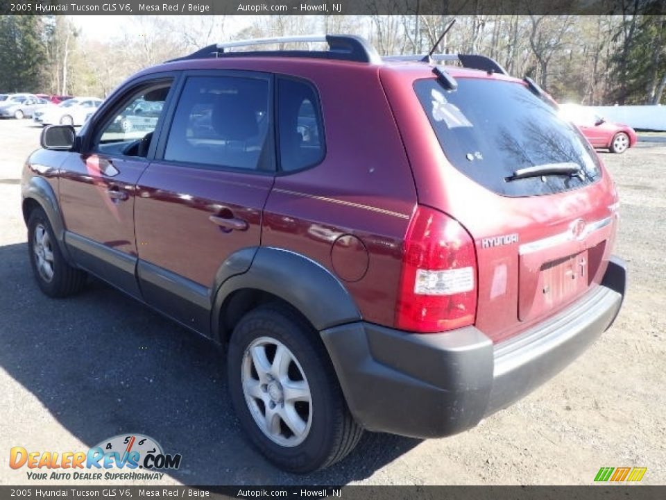 2005 Hyundai Tucson GLS V6 Mesa Red / Beige Photo #6