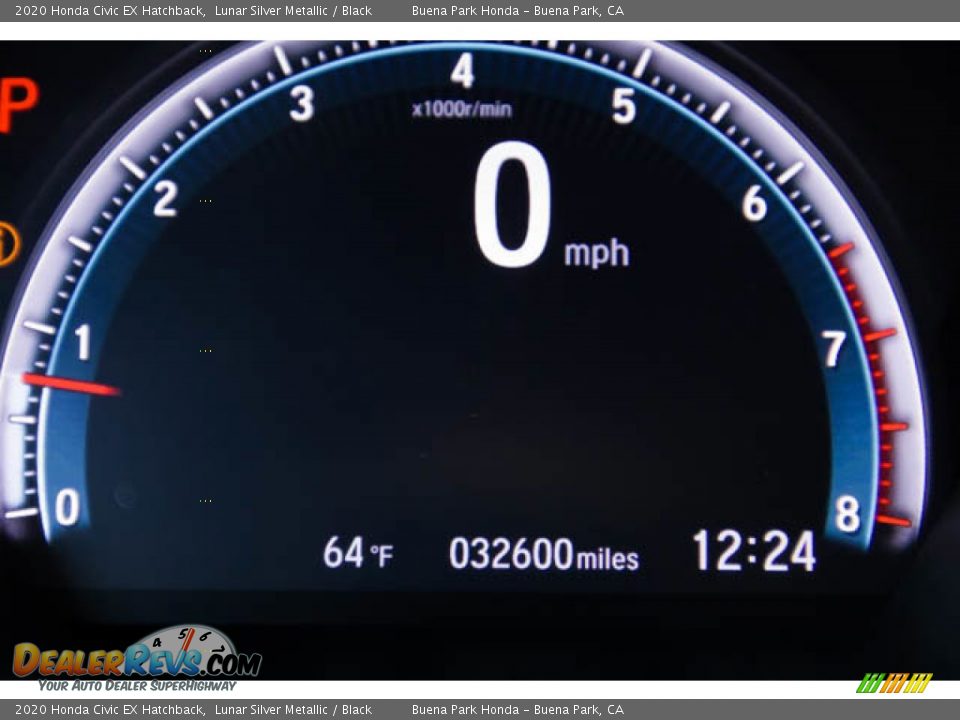 2020 Honda Civic EX Hatchback Lunar Silver Metallic / Black Photo #6