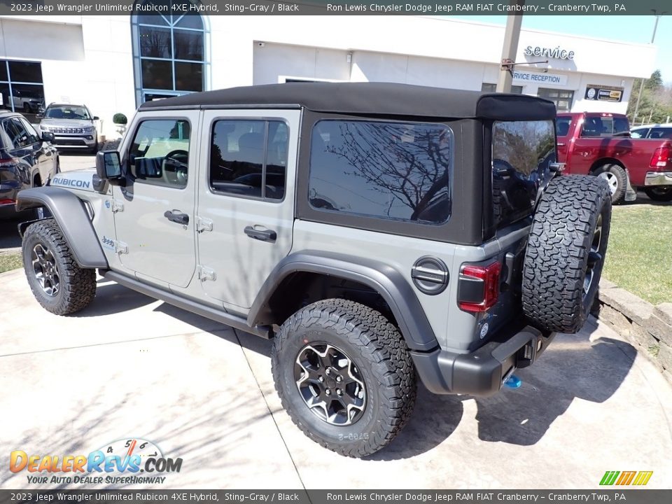 2023 Jeep Wrangler Unlimited Rubicon 4XE Hybrid Sting-Gray / Black Photo #3