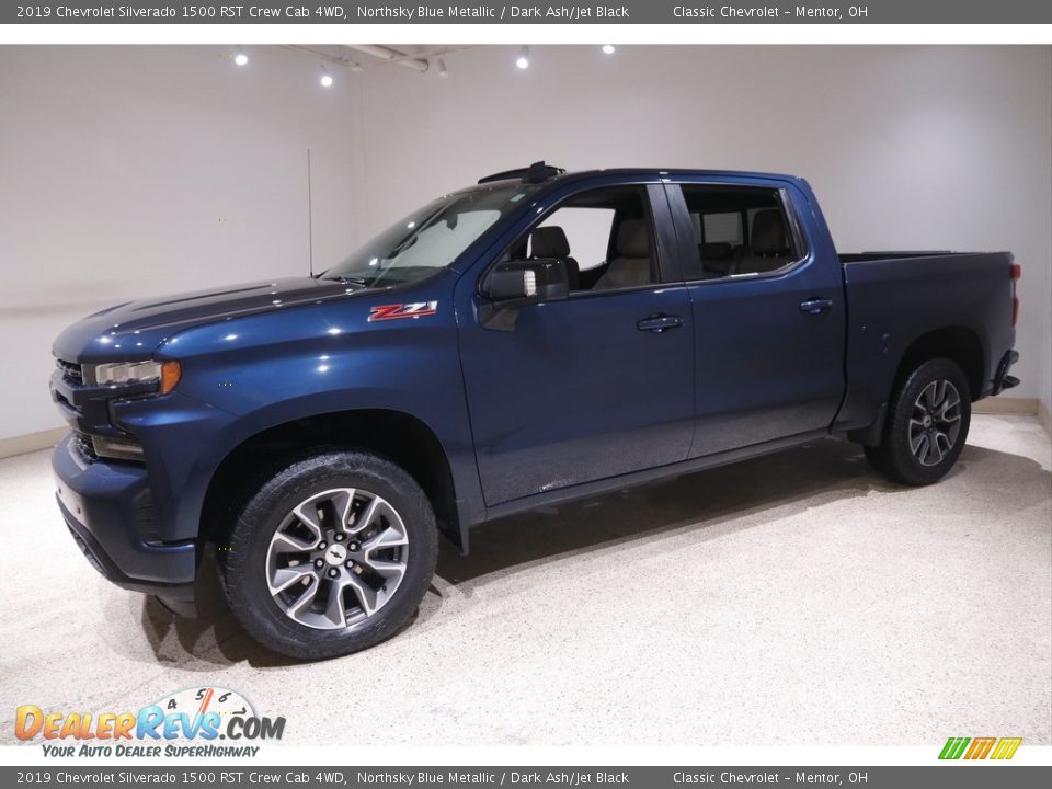 2019 Chevrolet Silverado 1500 RST Crew Cab 4WD Northsky Blue Metallic / Dark Ash/Jet Black Photo #3