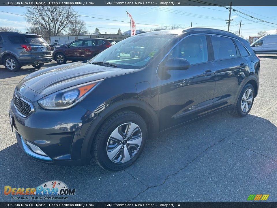 2019 Kia Niro LX Hybrid Deep Cerulean Blue / Gray Photo #3