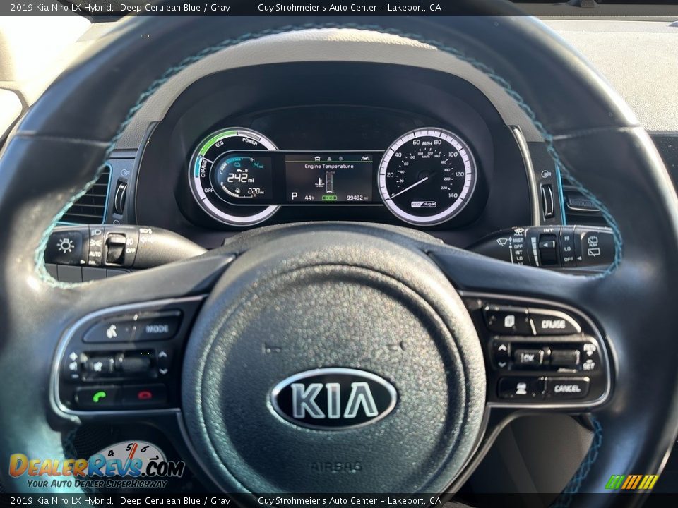 2019 Kia Niro LX Hybrid Deep Cerulean Blue / Gray Photo #7