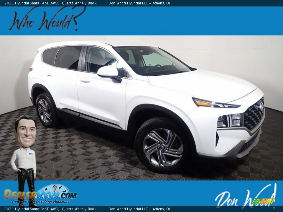 2021 Hyundai Santa Fe SE AWD Quartz White / Black Photo #1