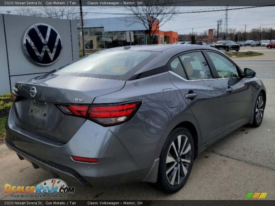 2020 Nissan Sentra SV Gun Metallic / Tan Photo #3
