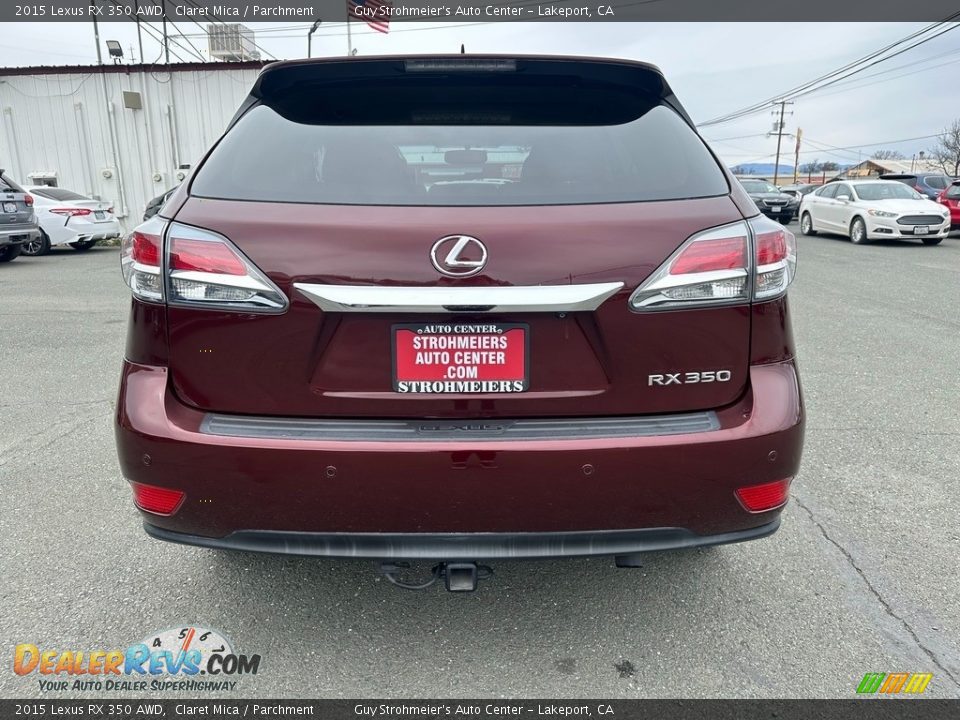 2015 Lexus RX 350 AWD Claret Mica / Parchment Photo #5