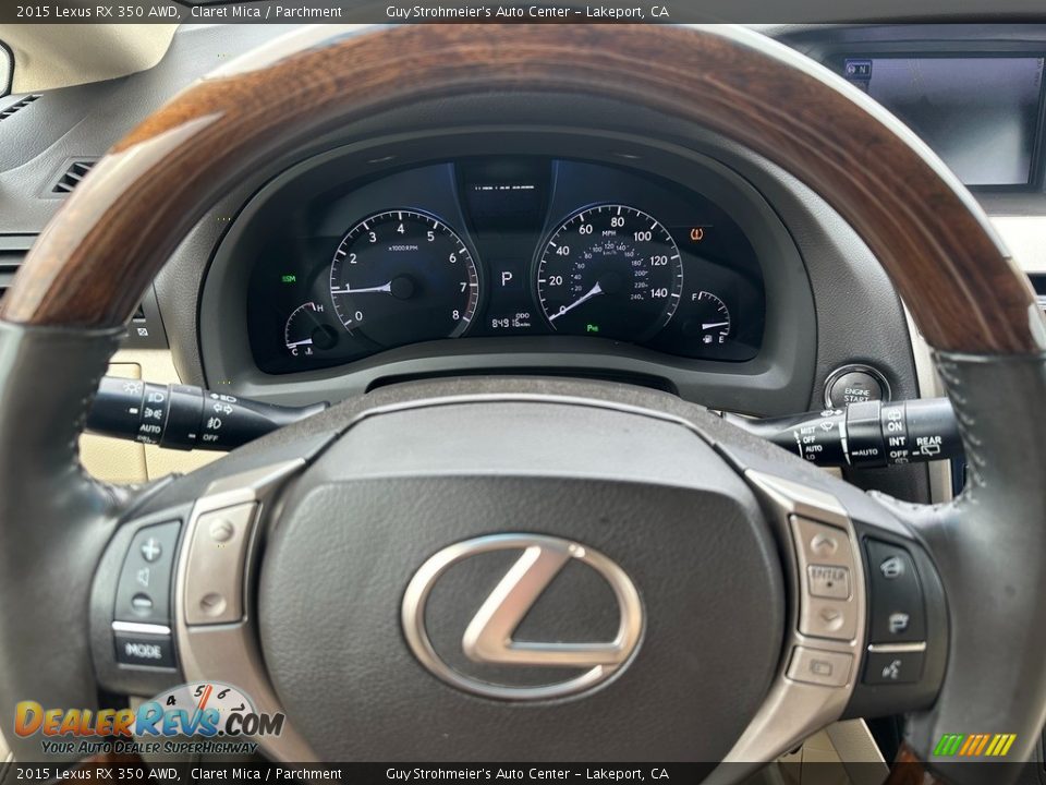 2015 Lexus RX 350 AWD Claret Mica / Parchment Photo #8