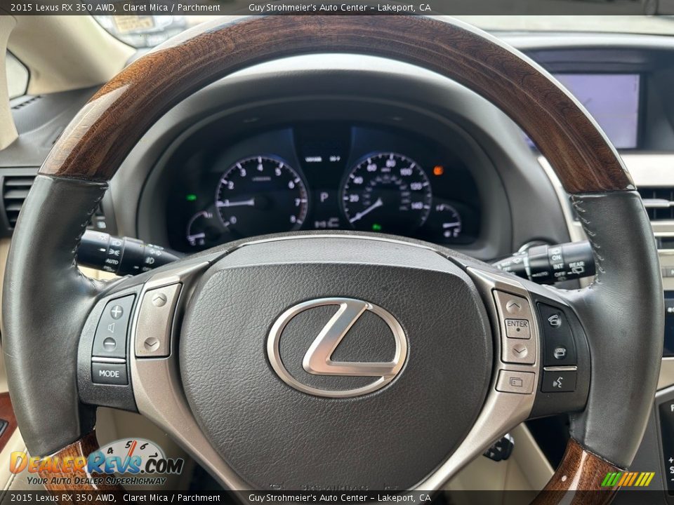 2015 Lexus RX 350 AWD Claret Mica / Parchment Photo #9