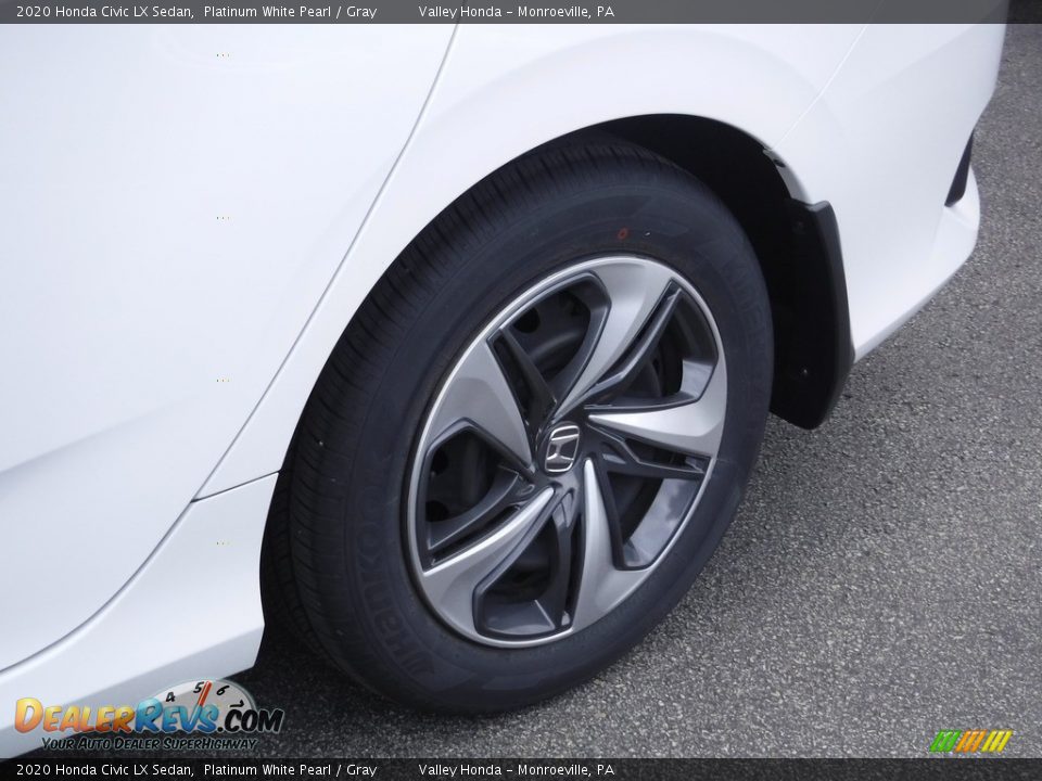 2020 Honda Civic LX Sedan Platinum White Pearl / Gray Photo #3