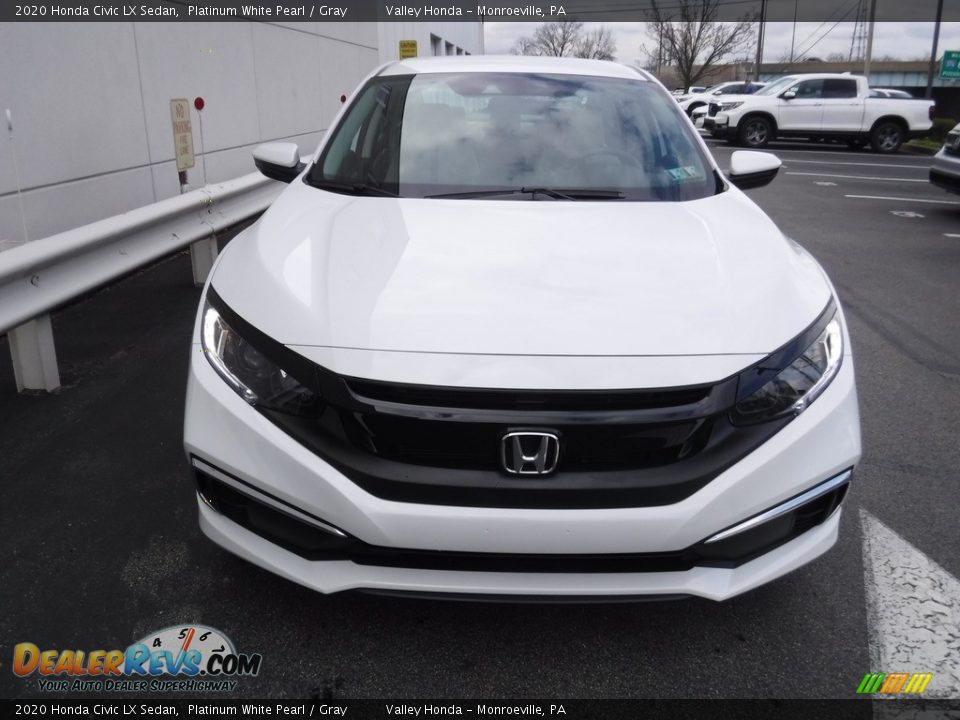 2020 Honda Civic LX Sedan Platinum White Pearl / Gray Photo #4