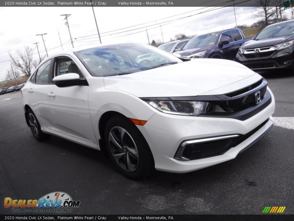 2020 Honda Civic LX Sedan Platinum White Pearl / Gray Photo #5