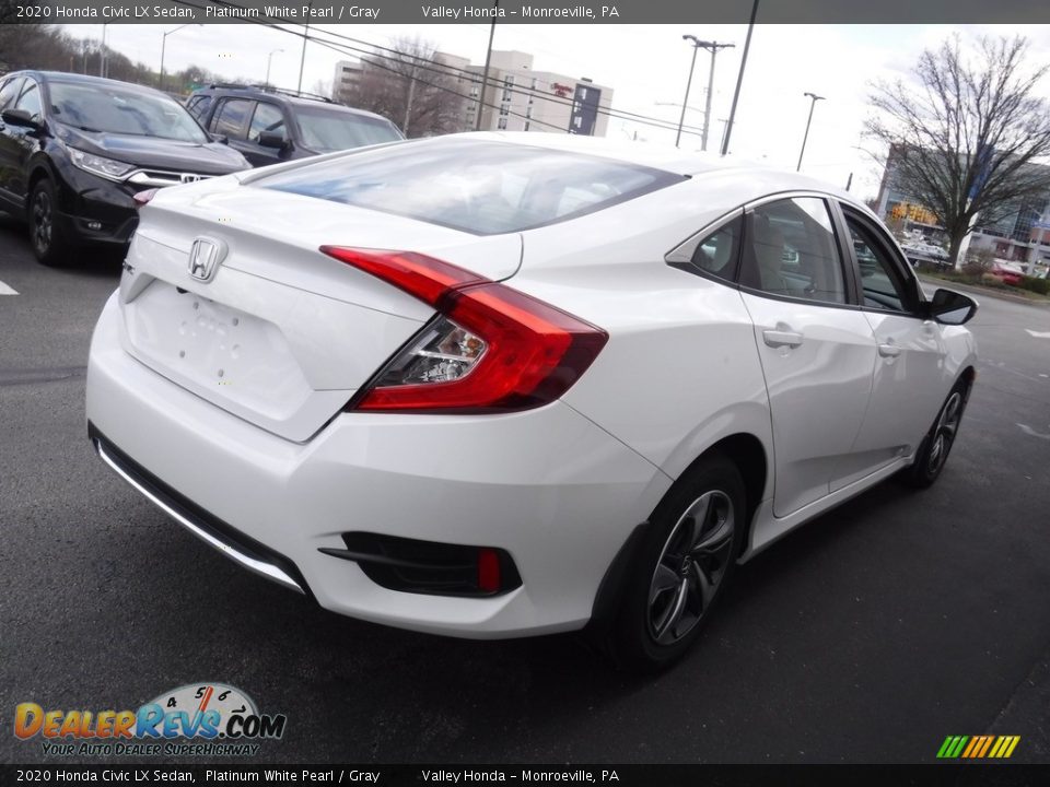 2020 Honda Civic LX Sedan Platinum White Pearl / Gray Photo #6