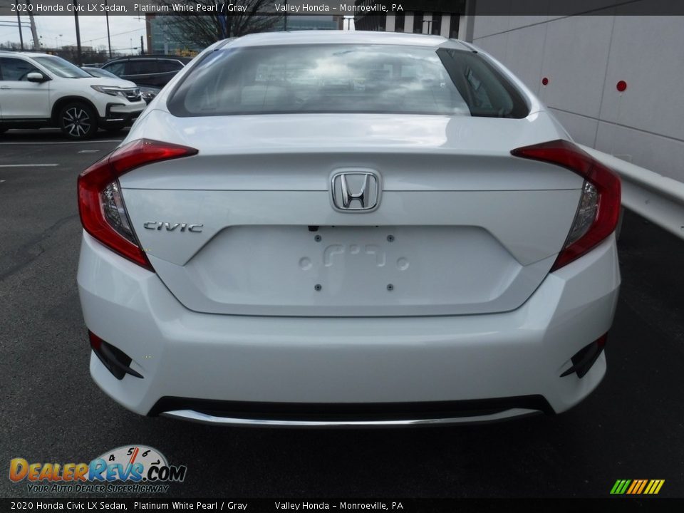 2020 Honda Civic LX Sedan Platinum White Pearl / Gray Photo #7