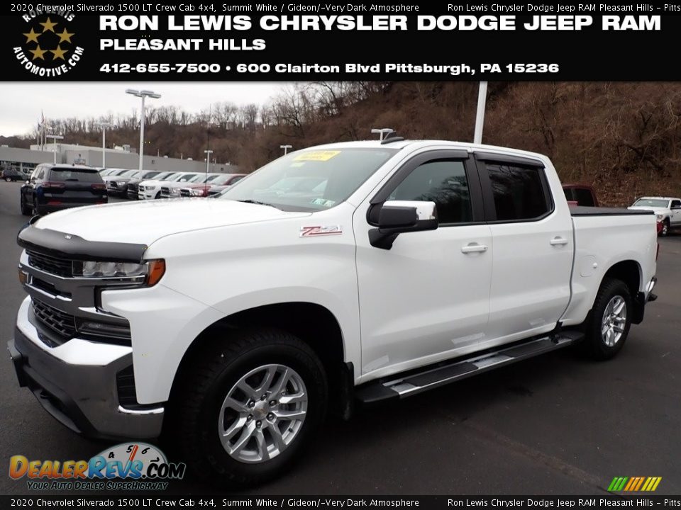 2020 Chevrolet Silverado 1500 LT Crew Cab 4x4 Summit White / Gideon/­Very Dark Atmosphere Photo #1