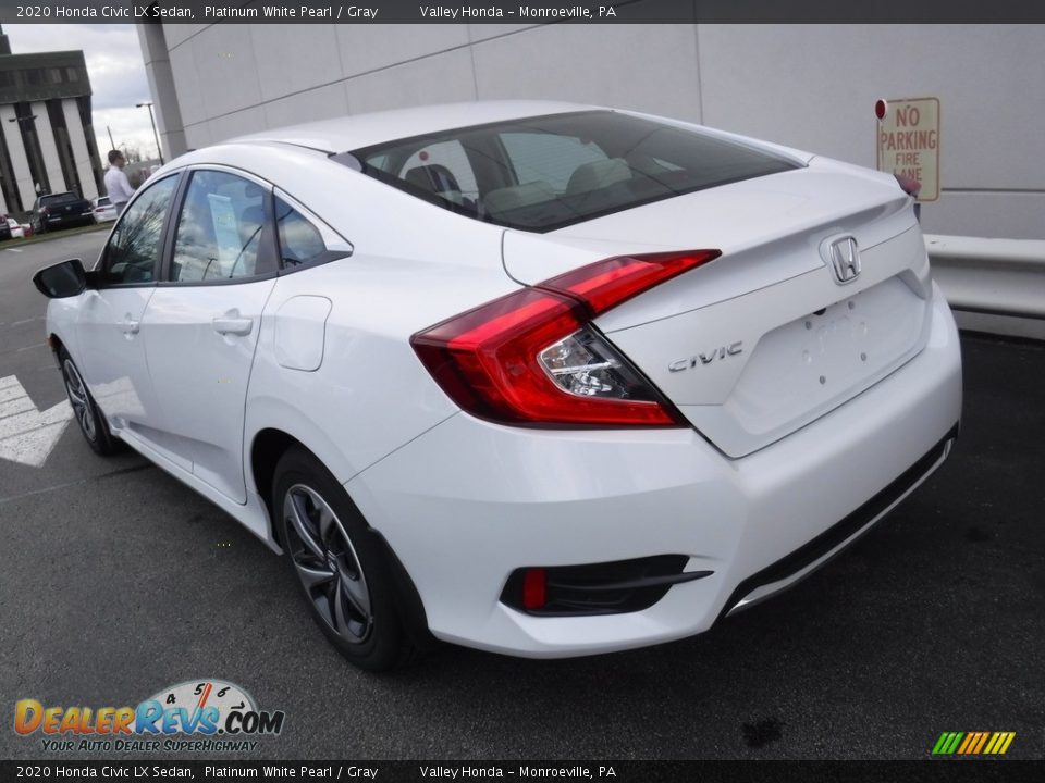 2020 Honda Civic LX Sedan Platinum White Pearl / Gray Photo #8