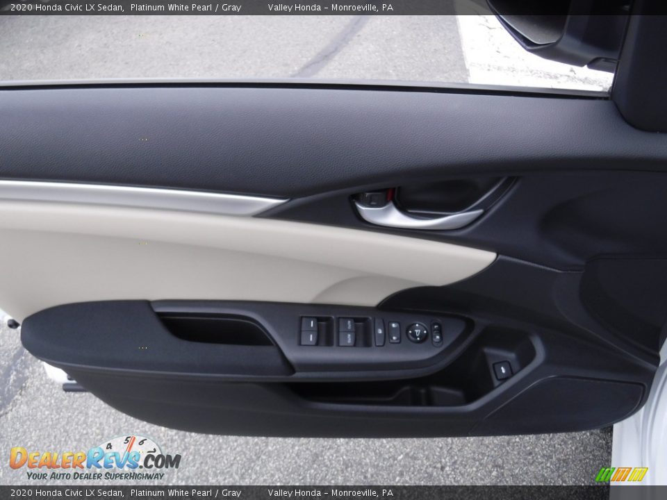 2020 Honda Civic LX Sedan Platinum White Pearl / Gray Photo #9