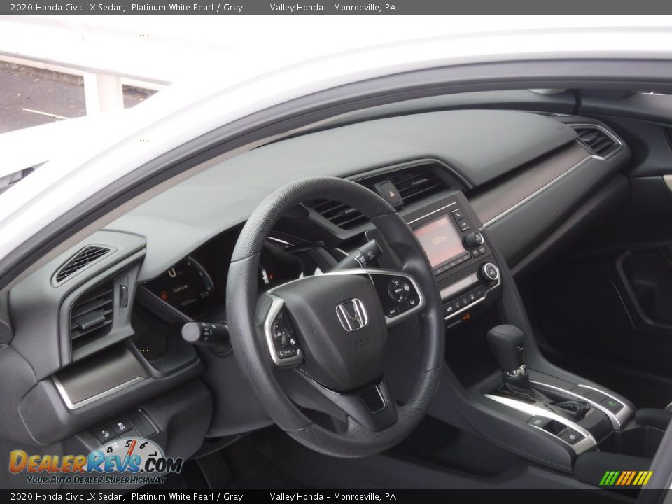 2020 Honda Civic LX Sedan Platinum White Pearl / Gray Photo #10