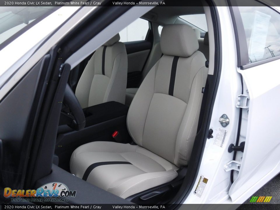 2020 Honda Civic LX Sedan Platinum White Pearl / Gray Photo #11