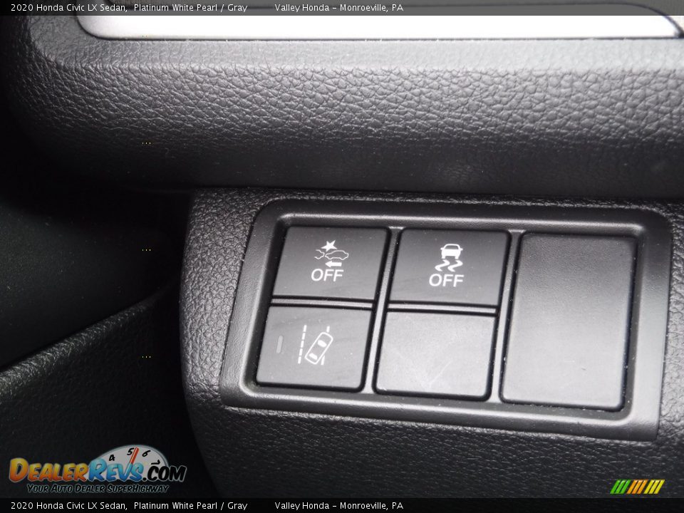 2020 Honda Civic LX Sedan Platinum White Pearl / Gray Photo #12