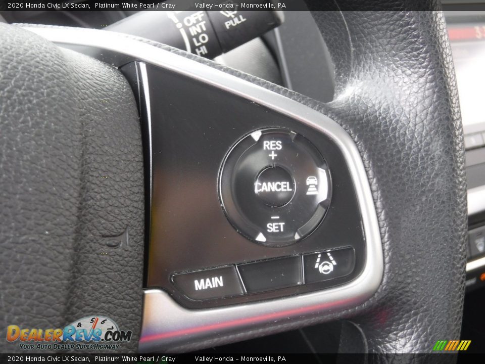 2020 Honda Civic LX Sedan Platinum White Pearl / Gray Photo #18