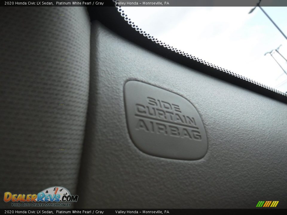 2020 Honda Civic LX Sedan Platinum White Pearl / Gray Photo #20