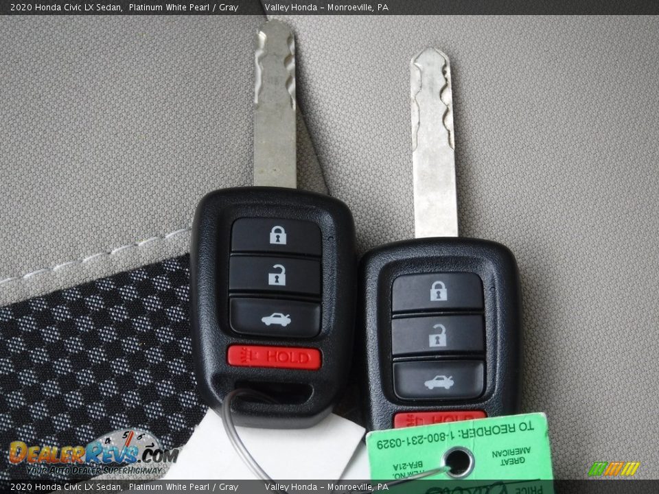 2020 Honda Civic LX Sedan Platinum White Pearl / Gray Photo #26
