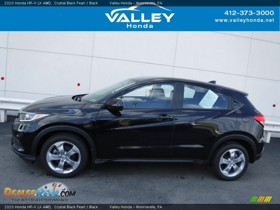 2020 Honda HR-V LX AWD Crystal Black Pearl / Black Photo #2