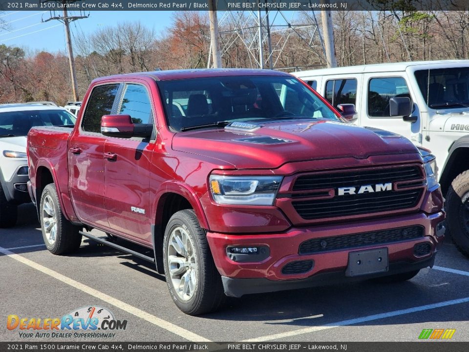 2021 Ram 1500 Laramie Crew Cab 4x4 Delmonico Red Pearl / Black Photo #3