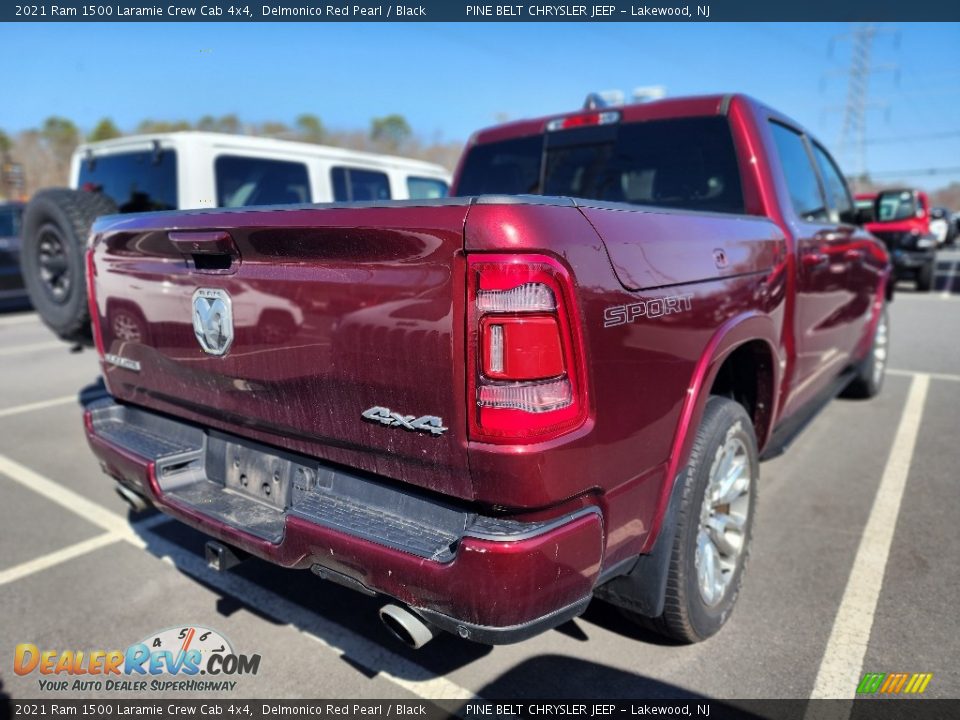 2021 Ram 1500 Laramie Crew Cab 4x4 Delmonico Red Pearl / Black Photo #6