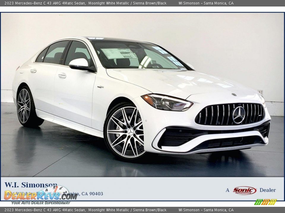 2023 Mercedes-Benz C 43 AMG 4Matic Sedan Moonlight White Metallic / Sienna Brown/Black Photo #1