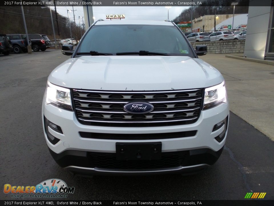 2017 Ford Explorer XLT 4WD Oxford White / Ebony Black Photo #8